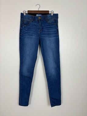 Democracy Jeans Womens 10 Blue Ab Solution Booty Lift Stretch Denim Jeggings